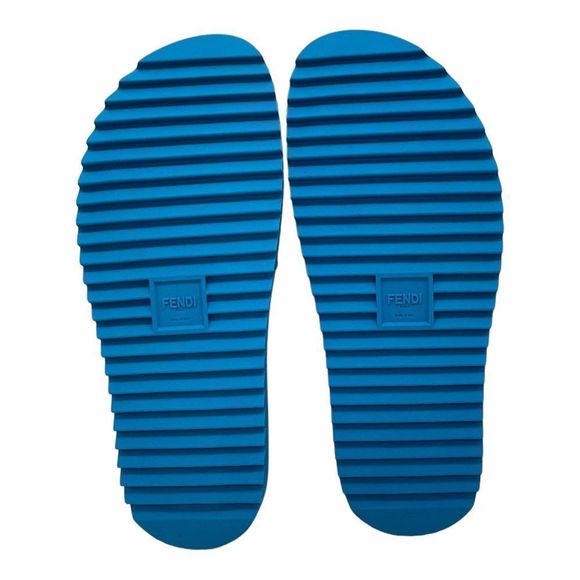 Blue Fendi FF logo Slides - Picture 7 of 12
